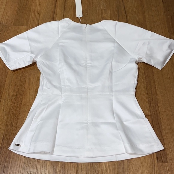 Line & Dot silk look cream blouse, lined with zip back, size XS, NWT - Picture 5 of 7